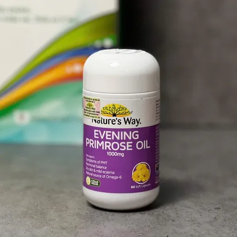 Viên Uống Hỗ Trợ Da Nature's Way Evening Primrose Oil 1000mg - Bổ Sung Cân Bằng Nội Tiết Nữ - Hỗ Trợ Làm Đẹp Da 60 Viên