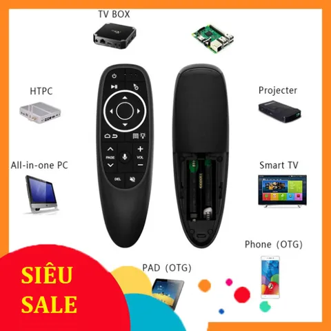 Điều Khiển Remote Chuột Bay Voice G10s PRO Có Đèn Nền - Tìm Kiếm Giọng Nói Cho Tivi Smart và Tivi Box Android