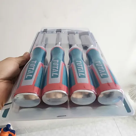 Bộ mũi đục gỗ 4 chi tiết Total THT41K0401 - Dụng cụ đục gỗ sắc bén cho thợ mộc và gia đình, dễ sử dụng, độ bền cao