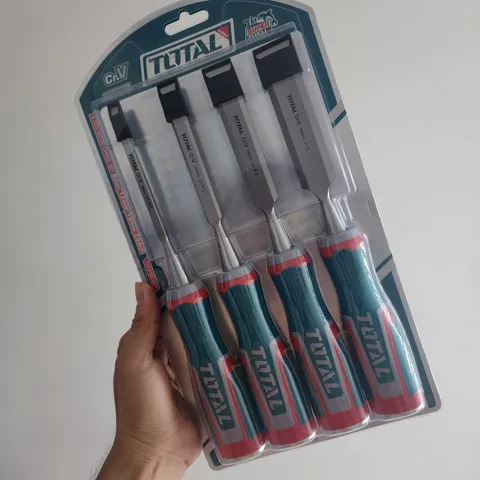 Bộ mũi đục gỗ 4 chi tiết Total THT41K0401 - Dụng cụ đục gỗ sắc bén cho thợ mộc và gia đình, dễ sử dụng, độ bền cao