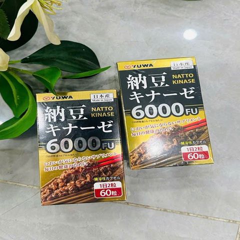Ngừa tai biến Natto Kinase 6000FU Yuwa Nhật Bản 60 viên