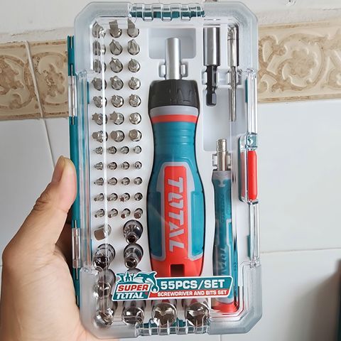 Bộ Tuốc Nơ Vít Đa Năng 55 Chi Tiết Total TACSD30556 - Bộ Dụng Cụ Cầm Tay Chất Lượng Cao Cho Thợ Và Gia Đình