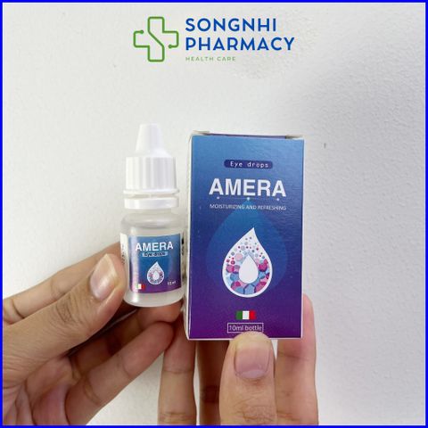 Nước Mắt Nhân Tạo Amera 10ml - HA 0.1% Cho Mắt Khô, Dưỡng Ẩm, Bảo Vệ Ghi Tên Chính Hãng Italia