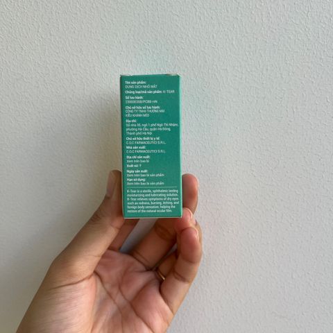Nước Mắt Nhân Tạo K-Tear 10ml - Giảm Khô, Đỏ Mắt, Duy Trì Độ Ẩm Với Natri Hyaluronate & Hypromellose Từ Italy