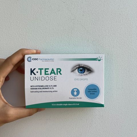 Nước Mắt Nhân Tạo K-Tear 10ml - Giảm Khô, Đỏ Mắt, Duy Trì Độ Ẩm Với Natri Hyaluronate & Hypromellose Từ Italy
