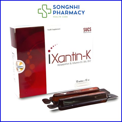 Siro Bổ Mắt Ixantin K - Hỗ Trợ Giảm Nhức Mỏi, Mờ Mắt Cho Trẻ Em - Hộp 15 Ống 10ml từ Trường Thọ Pharma