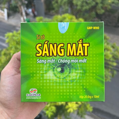 Siro Bổ Mắt Hadiphar 20 ống 10ml - Hỗ Trợ Giảm Mờ Mắt, Nhức Mỏi Mắt, Tăng Cường Thị Lực - Hàng Việt Nam
