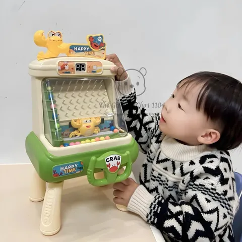 Máy Bắt Bóng Mini Hình Cua - Đồ Chơi Tương Tác Có Nhạc, Đèn và Đồng Hồ Đếm Giờ Cho Bé Từ 3 Tuổi - Phát Triển Kỹ Năng Vận Động
