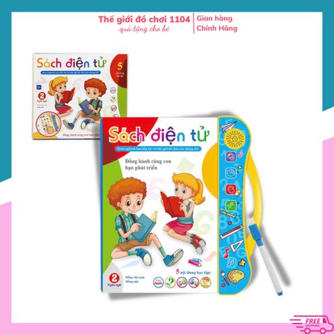 Sách điện tử cảm ứng song ngữ Việt - Anh cho trẻ em - Công cụ học tập vui nhộn, phát triển ngôn ngữ, âm thanh sống động, dễ sử dụng.