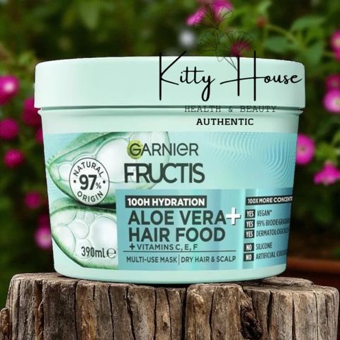 Mặt Nạ Ủ Tóc 3in1 Garnier Hair Food Fructis 390ML - Dưỡng Ẩm, Làm Mượt Tóc Khô, Chiết Xuất Tự Nhiên, Không Silicon, Không Paraben