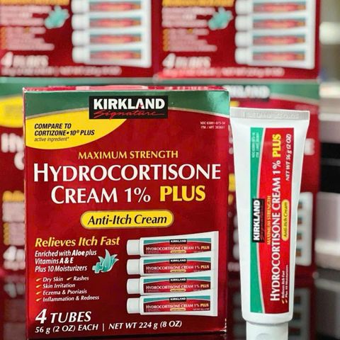 Kem bôi giảm ngứa Kirkland Hydrocortisone Cream 1% tuýp 56g