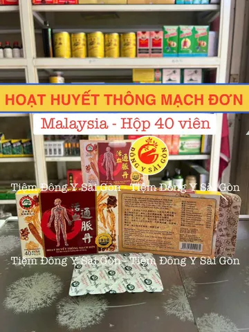 Viên Uống Hoạt Huyết Thông Mạch Đơn Malaysia - Hỗ Trợ Giảm Viêm Khớp, Đau Lưng, Xương Khớp 40 Viên Chính Hãng