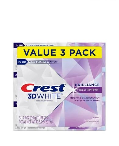 Kem đánh răng crest 3d white brilliance vibrant peppermint 99g 