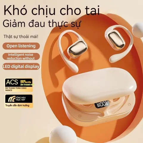 Tai Nghe Không Dây J05A Open OWS Bluetooth 5.4, Chống Nước IPX5, Thời Gian Phát 6 Giờ, Microphone HD, Hộp Sạc Tiện Lợi