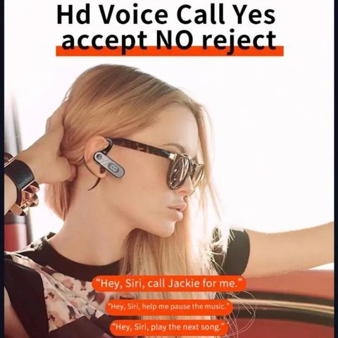 Tai nghe không dây V28 ( 1 chiếc ) Bluetooth 5.2 - Tai nghe đơn với Microphone cho Văn phòng, Lái xe, Shiper - Thời gian pin 20 giờ, nghe âm thanh xung quanh
