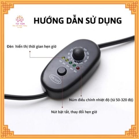 Lư xông trầm điện gốm cao cấp, có hẹn giờ tắt, có đèn phía trong