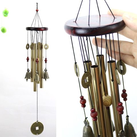 Chuông Gió Phong Thủy Kim Loại Có Đồng Xu - Âm Thanh Vang Trong, Ngăn Chặn Khí Tiêu Cực, Kích Hoạt Năng Lượng Tích Cực