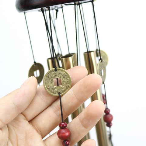Chuông Gió Phong Thủy Kim Loại Có Đồng Xu - Âm Thanh Vang Trong, Ngăn Chặn Khí Tiêu Cực, Kích Hoạt Năng Lượng Tích Cực
