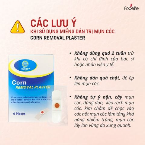 Miếng Dán MỤN CÓC Mụn Cơm Corn plaster KangDi Fobe N1 - hộp 6 miếng
