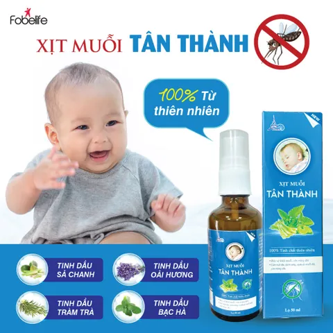 Chai Xịt ĐUỔI MUỖI Cho Bé Tinh Dầu Thiên Nhiên, Không Gây Kích Ứng Da Fobe N1
