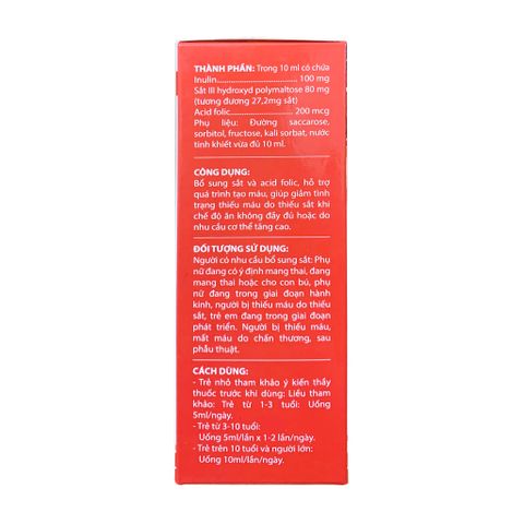 Ống Uống FELIN STARUSA  Bổ Sung Sắt, Giảm Tình Trạng Thiếu Máu Do Thiếu Sắt - Hộp 4 vị x 5 ống