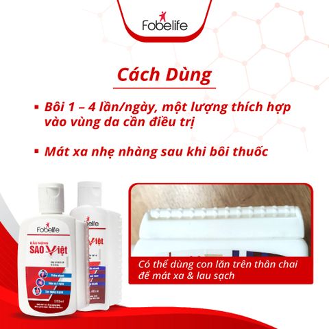 Dầu Nóng Sao Việt Fobelife Xoa Bóp Giảm Đau Xương Khớp & Bong Gân - Chai 60ml/100ml, Giải Pháp Hiệu Quả Cho Đau Nhức Từ Thể Thao