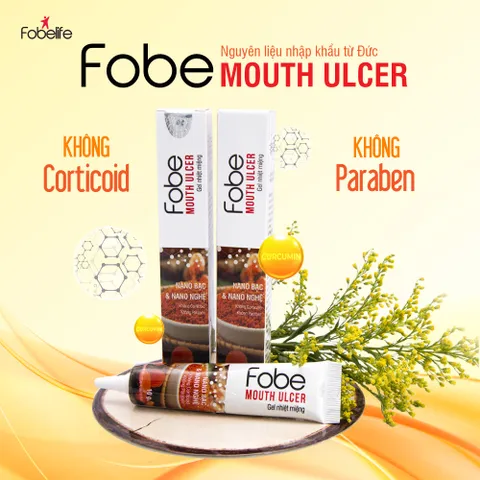 Gel Nhiệt Miệng Fobe - Chai 10/15g, Giảm Đau Nhanh, Chống Viêm Loét Miệng Từ Thiên Nhiên, Đạt Chuẩn GMP