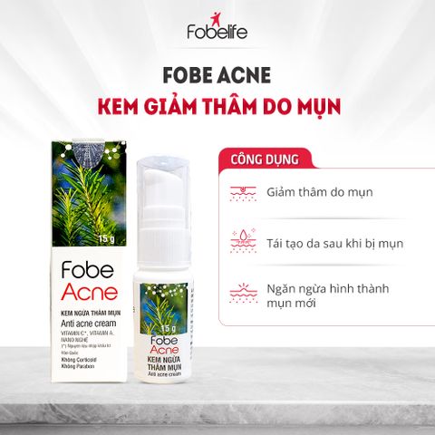 Sữa Rửa Mặt Kem Ngừa Thâm Acnevir FOBE - Gel Làm Sạch Sâu, Ngăn Ngừa Mụn, Giảm Thâm, Dành cho Da Mặt Nhờn, Hỗ Trợ Điều Trị Mụn N1