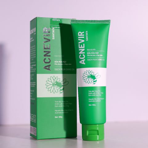 Sữa Rửa Mặt Kem Ngừa Thâm Acnevir FOBE - Gel Làm Sạch Sâu, Ngăn Ngừa Mụn, Giảm Thâm, Dành cho Da Mặt Nhờn, Hỗ Trợ Điều Trị Mụn N1