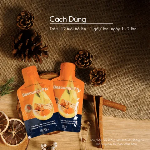 Gói Uống Tinh Chất Nghệ Curcumin Bescumin Fobe Bảo Vệ Niêm Mạc Dạ Dày N1