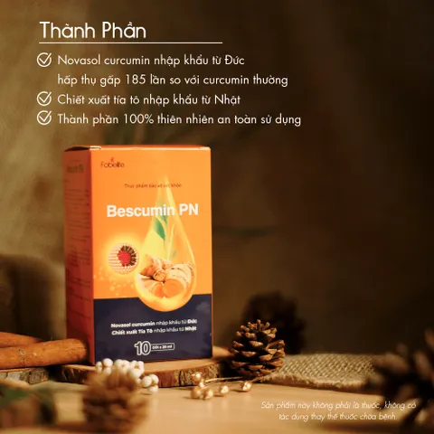 Gói Uống Tinh Chất Nghệ Curcumin Bescumin Fobe Bảo Vệ Niêm Mạc Dạ Dày N1
