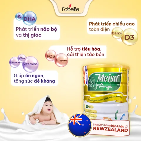Sữa Bột Mejsu Angel Fobe Cho Bé Dưới 12 Tháng Cung Cấp Dưỡng Chất Hỗ Trợ Phát Triển Thể Chất - Hộp 400g/ 900g