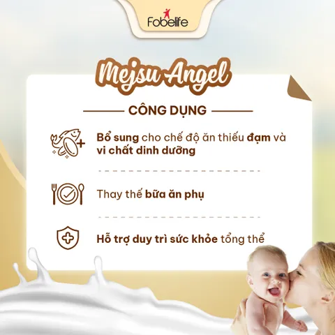 Sữa Bột Mejsu Angel Fobe Cho Bé Dưới 12 Tháng Cung Cấp Dưỡng Chất Hỗ Trợ Phát Triển Thể Chất - Hộp 400g/ 900g