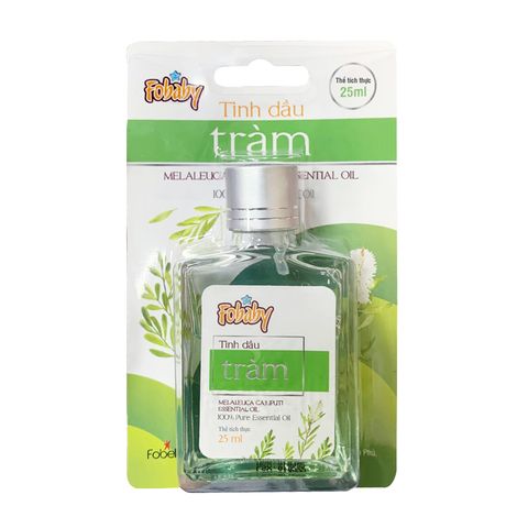 Tinh Dầu Tràm & Khuynh Diệp Fobaby 25ml - Dầu Xông Phòng Massage Giảm Cảm, Giúp Dịu Da, Phòng Muỗi Côn Trùng Từ Thiên Nhiên
