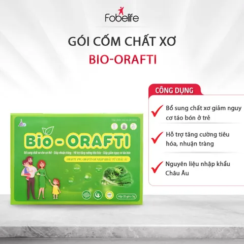 Cốm Xơ Hỗ Trợ Tiêu Hóa BIO ORAFTI FOBE Giúp Giảm Táo Bón N1 - Hộp 20 gói x 3g