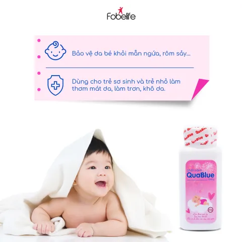 Phấn rôm an toàn dịu nhẹ cho trẻ nhỏ Quablue N2 - chai 60g