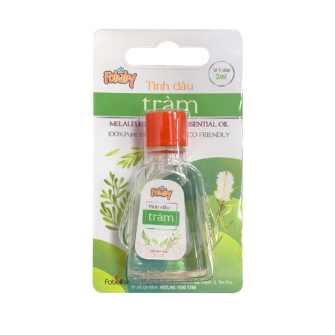 Tinh Dầu Fobaby Tràm & Khuynh Diệp Cho Bé N1 - Giúp Giảm Ho, Dịu Da, Chống Muỗi, 3ml - Mỹ Phẩm Thảo Dược An Toàn Cho Trẻ Em