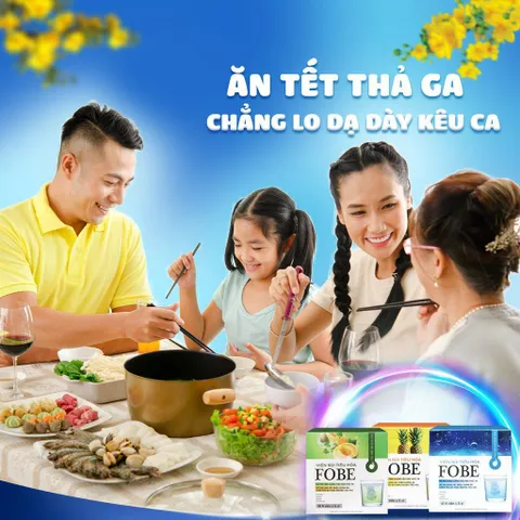 Viên sủi hỗ trợ tiêu hóa FOBE N1 - Giảm đầy hơi, khó tiêu - Thực phẩm chức năng 20 Viên Sủi Hương Dứa/Dưa Lưới/Tăng Lực