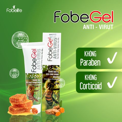 Gel Tái Tạo Da Fobe Chống Virus - Hỗ Trợ Làm Lành Da Thủy Đậu, Tay-Chân-Miệng, Côn Trùng Cắn 30g