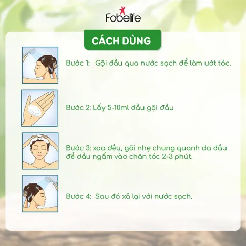 Dầu Gội Thảo Dược Hoa Bưởi Quablue Fobe Tinh Chất Bồ Kết và Hoa Bưởi Kích Thích Mọc Tóc N2 Chai 300ml