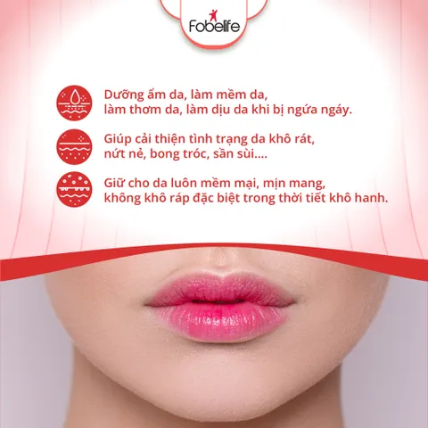 Sáp Dưỡng Môi Vaseline Fobelife Không Màu - Dưỡng Ẩm Chống Nứt Nẻ Da, Giữ Môi Mềm Mịn, Nhập Khẩu Đức