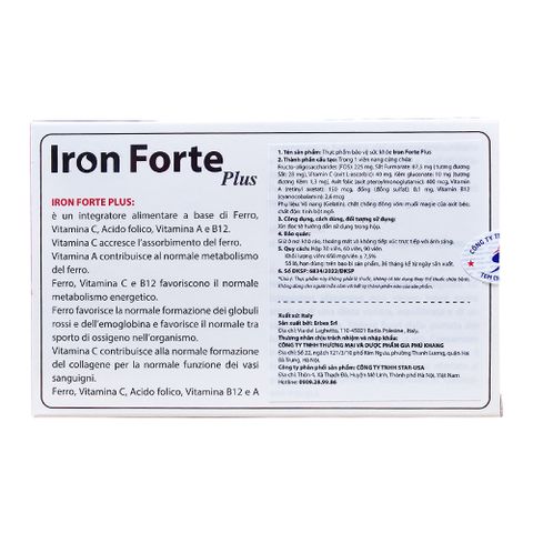 Viên Uống Iron Forte Plus Fobe Bổ Sung Sắt Cho Phụ Nữ Sau Sinh, Người Thiếu Máu N2