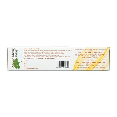 Viên Uống An Não Khang ĐK Hỗ Trợ Hoạt Huyết, Lưu Thông Tuần Hoàn Máu Não - Hộp 30 Viên Tăng Cường Trí Nhớ, Giảm Đau Đầu