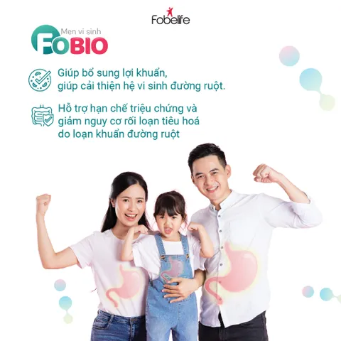 Ống Uống Men Vi Sinh FoBio Fobe - Hỗ Trợ Bổ Sung Lợi Khuẩn, Giảm Rối Loạn Tiêu Hóa N1 - Hộp 20 Ống Dành Cho Trẻ Em và Người Lớn