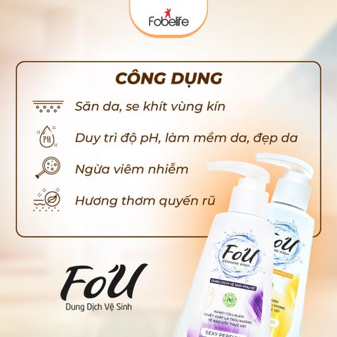 Dung Dịch Vệ Sinh Fo'U Fobe Lá Trầu Không - Săn Da, Se Khít Vùng Kín, Hương Thơm Quyến Rũ, Sạch Mùi Hôi, Dưỡng Da Mịn Màng