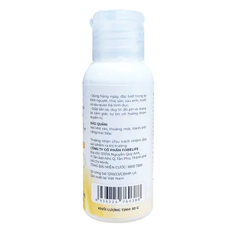 Dung Dịch Vệ Sinh Phụ Nữ Khử Mùi Se Khít Dưỡng Ẩm Giảm Khô Rát Fo'U Fobe N2 50ml - Sạch Da Vùng Kín, Tự Tin Hơn Hằng Ngày