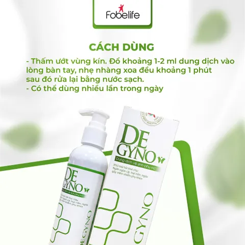 (Che Tên SP) Dung Dich Vệ Sinh Degyno Fobe Giảm Ngứa,Khử Mùi Hôi, Làm mềm da, thơm