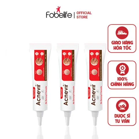 Combo 3 Kem Giảm Mụn Đầu Đen, Đầu Trắng và Mụn Cám ACNEVIR SANTAFA 15gr - Giải Pháp Đặc Trị Da Mụn Hiệu Quả