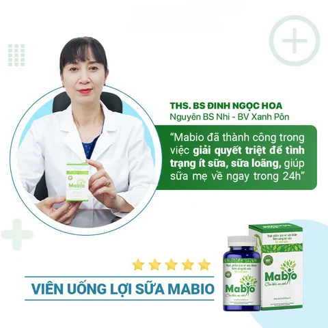 Viên Uống Lợi Sữa Mabio - Tăng Tốc Tiết Sữa, Hỗ Trợ Giảm Tắc Tuyến Sữa Cho Mẹ Sau Sinh - Hộp 60 Viên Thiên Nhiên