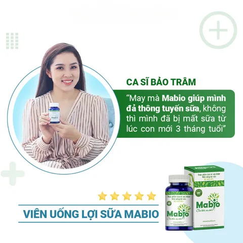 Viên Uống Lợi Sữa Mabio - Tăng Tốc Tiết Sữa, Hỗ Trợ Giảm Tắc Tuyến Sữa Cho Mẹ Sau Sinh - Hộp 60 Viên Thiên Nhiên